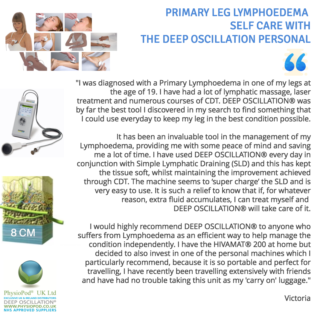 Primary Leg Lymphoedema - Self Care with Deep Oscillation Personal - No. 3